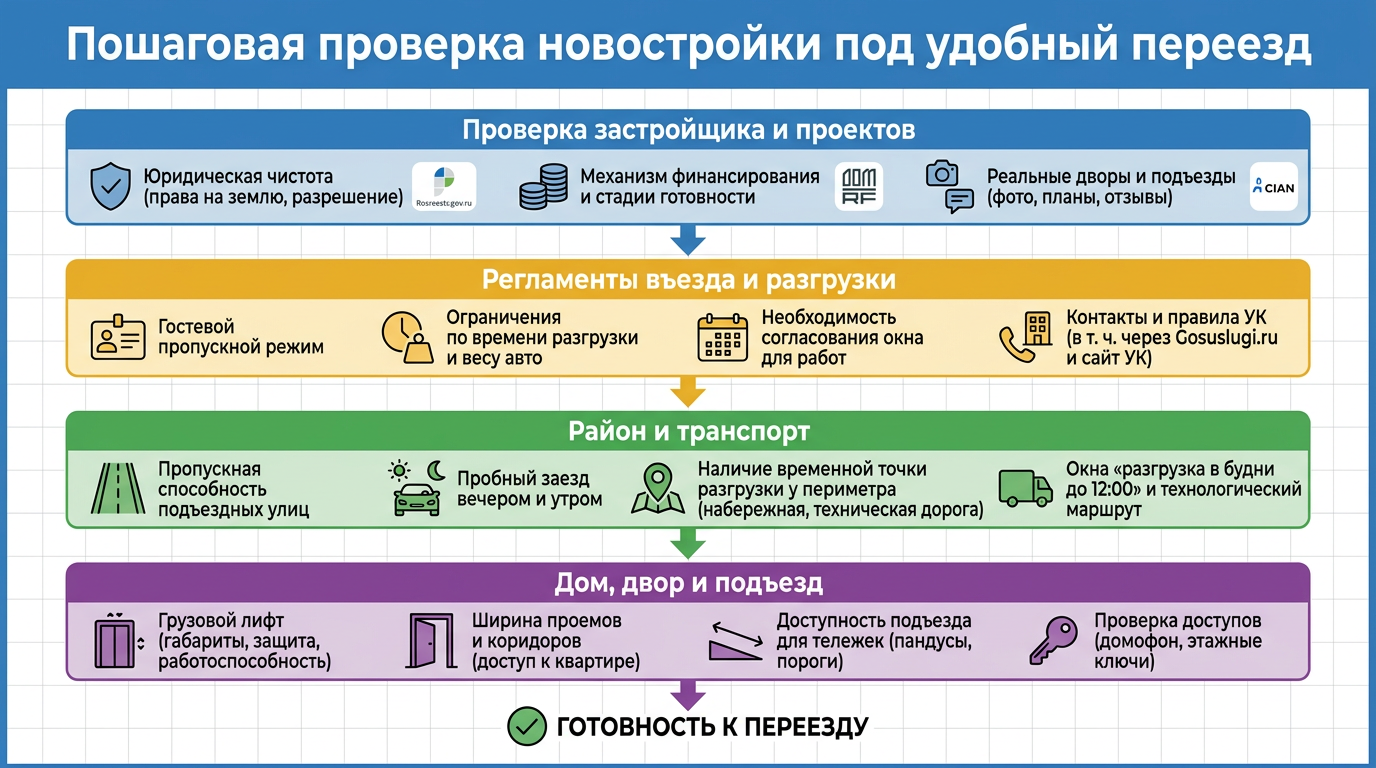 Пошаговая проверка новостройки подудобный переезд